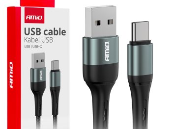 USB-A uz USB-C kabelis 3A 200 cm FullLINK AMIO-03912
