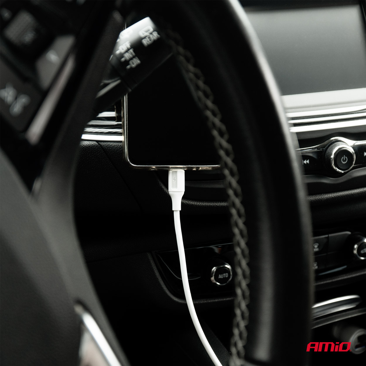USB uz USB-C kabelis 3A 100cm FullLINK AMIO-03917 USB uz USB-C kabelis 3A 100cm FullLINK AMIO-03917 - Image 2