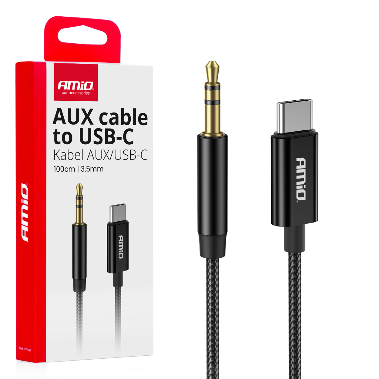Kabelis USB-C UZ AUX TIPA Mini Jack 3.5mm 1m AMIO-04294 Kabelis USB-C UZ AUX TIPA Mini Jack 3.5mm 1m AMIO-04294