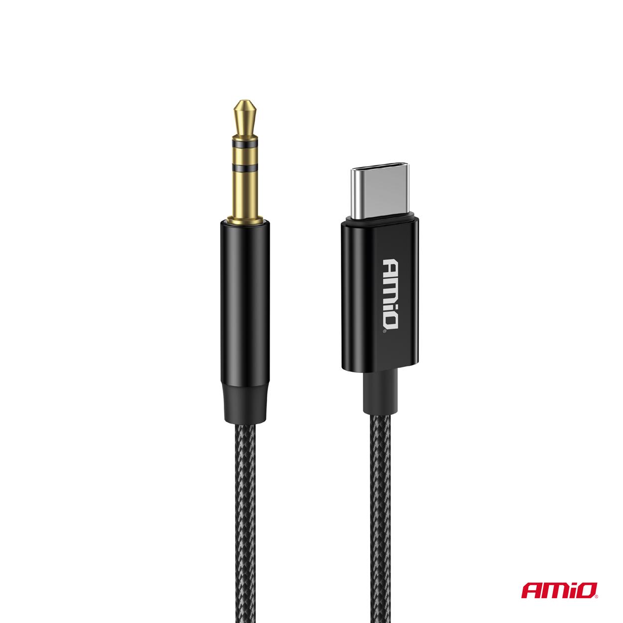 Kabelis USB-C UZ AUX TIPA Mini Jack 3.5mm 1m AMIO-04294 Kabelis USB-C UZ AUX TIPA Mini Jack 3.5mm 1m AMIO-04294 - Image 2