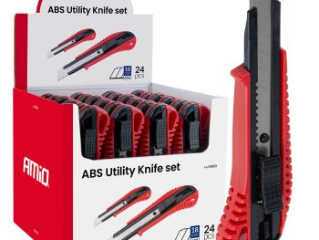 ABS universālo nažu komplekts 100x18x0,5mm 24 gab. kastē AMIO-04809