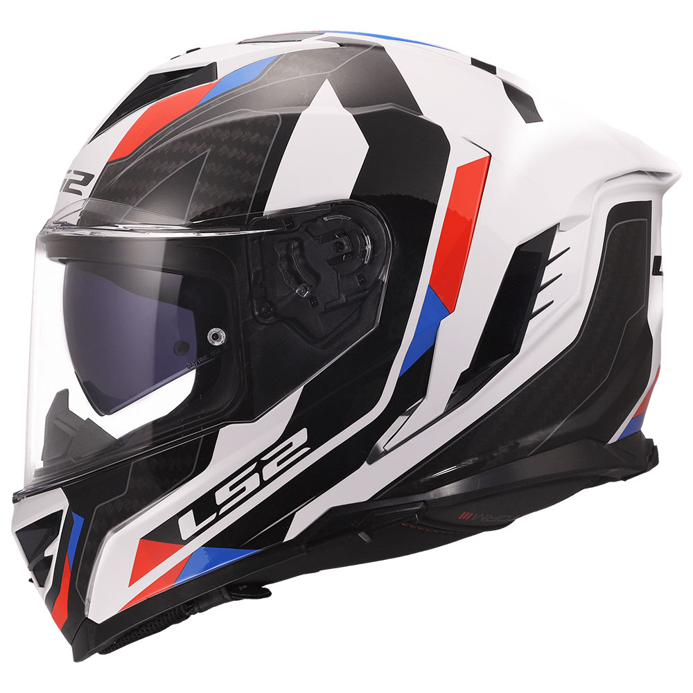 LS2 FF818 STORM III SPORTY, MOTO ĶIVERE, balta zila, sarkana LS2 FF818 STORM III SPORTY, MOTO ĶIVERE, balta zila, sarkana - Image 7