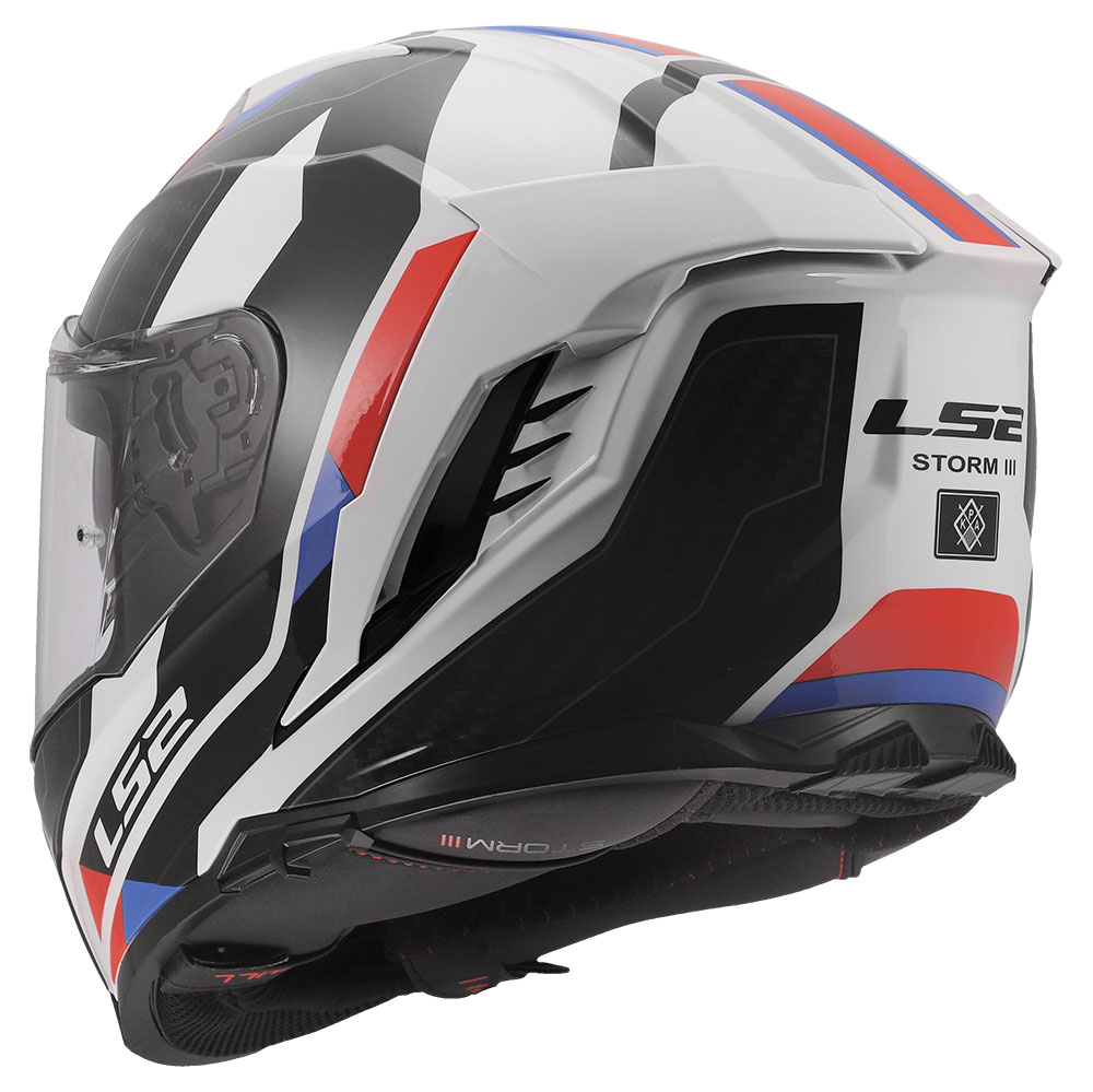 LS2 FF818 STORM III SPORTY, MOTO ĶIVERE, balta zila, sarkana LS2 FF818 STORM III SPORTY, MOTO ĶIVERE, balta zila, sarkana - Image 6