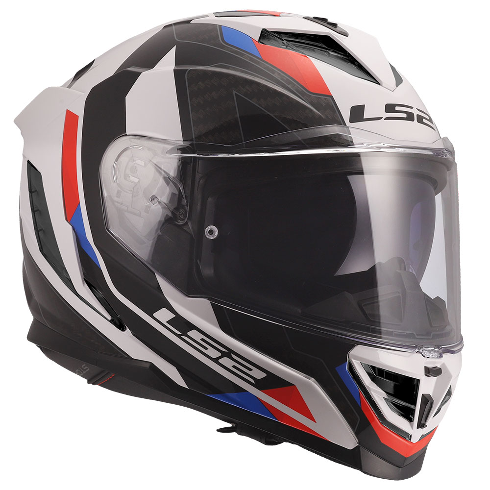 LS2 FF818 STORM III SPORTY, MOTO ĶIVERE, balta zila, sarkana LS2 FF818 STORM III SPORTY, MOTO ĶIVERE, balta zila, sarkana - Image 5