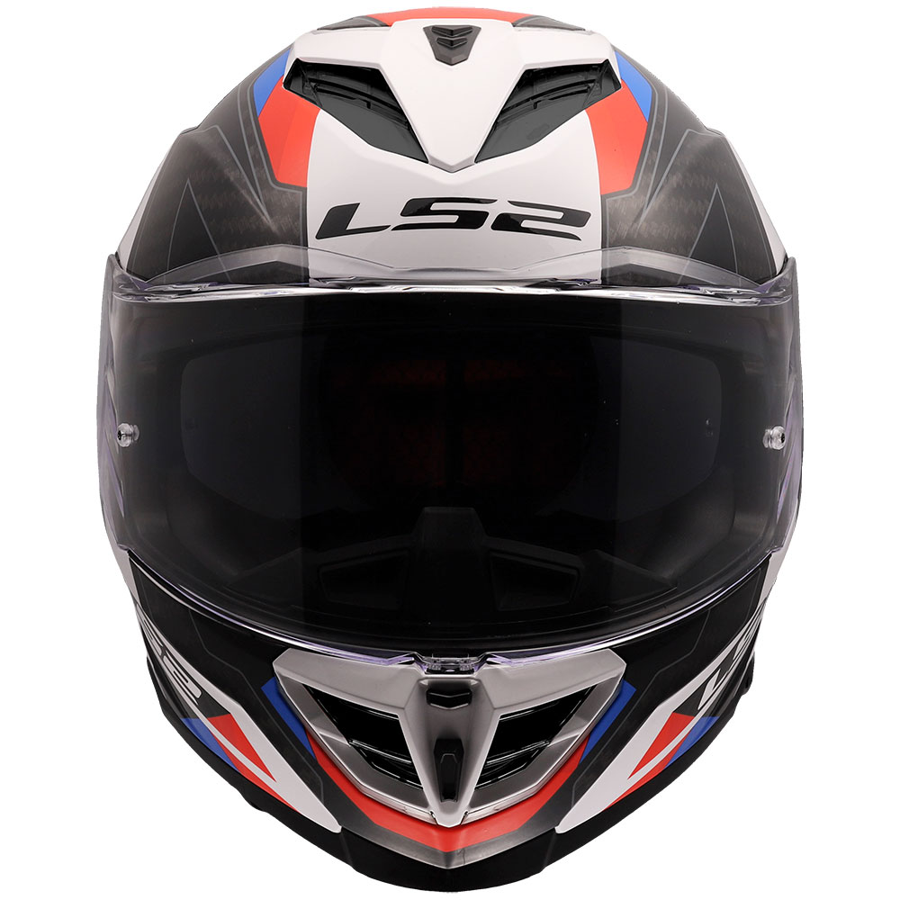 LS2 FF818 STORM III SPORTY, MOTO ĶIVERE, balta zila, sarkana LS2 FF818 STORM III SPORTY, MOTO ĶIVERE, balta zila, sarkana - Image 4