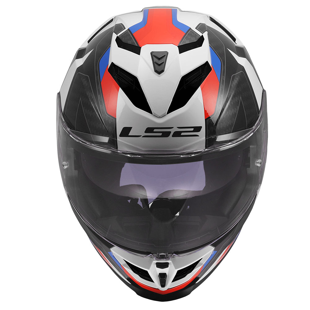 LS2 FF818 STORM III SPORTY, MOTO ĶIVERE, balta zila, sarkana LS2 FF818 STORM III SPORTY, MOTO ĶIVERE, balta zila, sarkana - Image 3