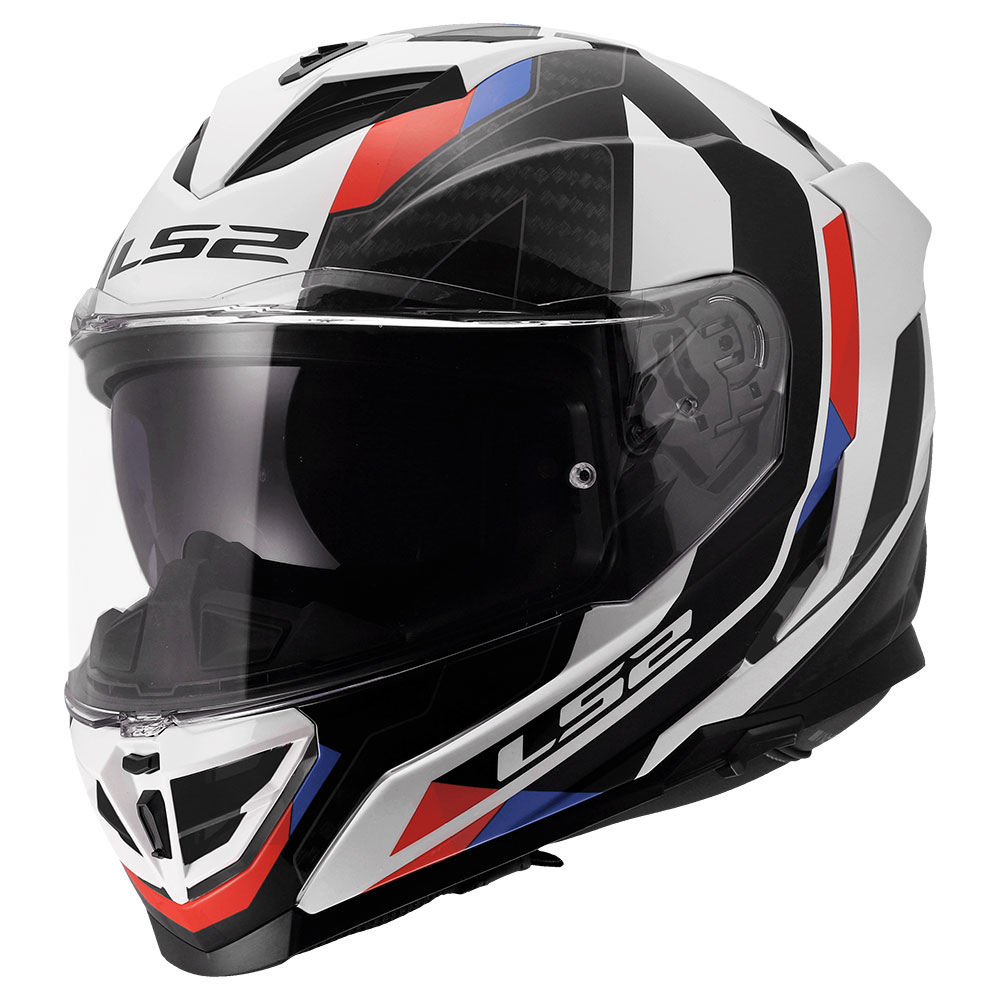 LS2 FF818 STORM III SPORTY, MOTO ĶIVERE, balta zila, sarkana LS2 FF818 STORM III SPORTY, MOTO ĶIVERE, balta zila, sarkana