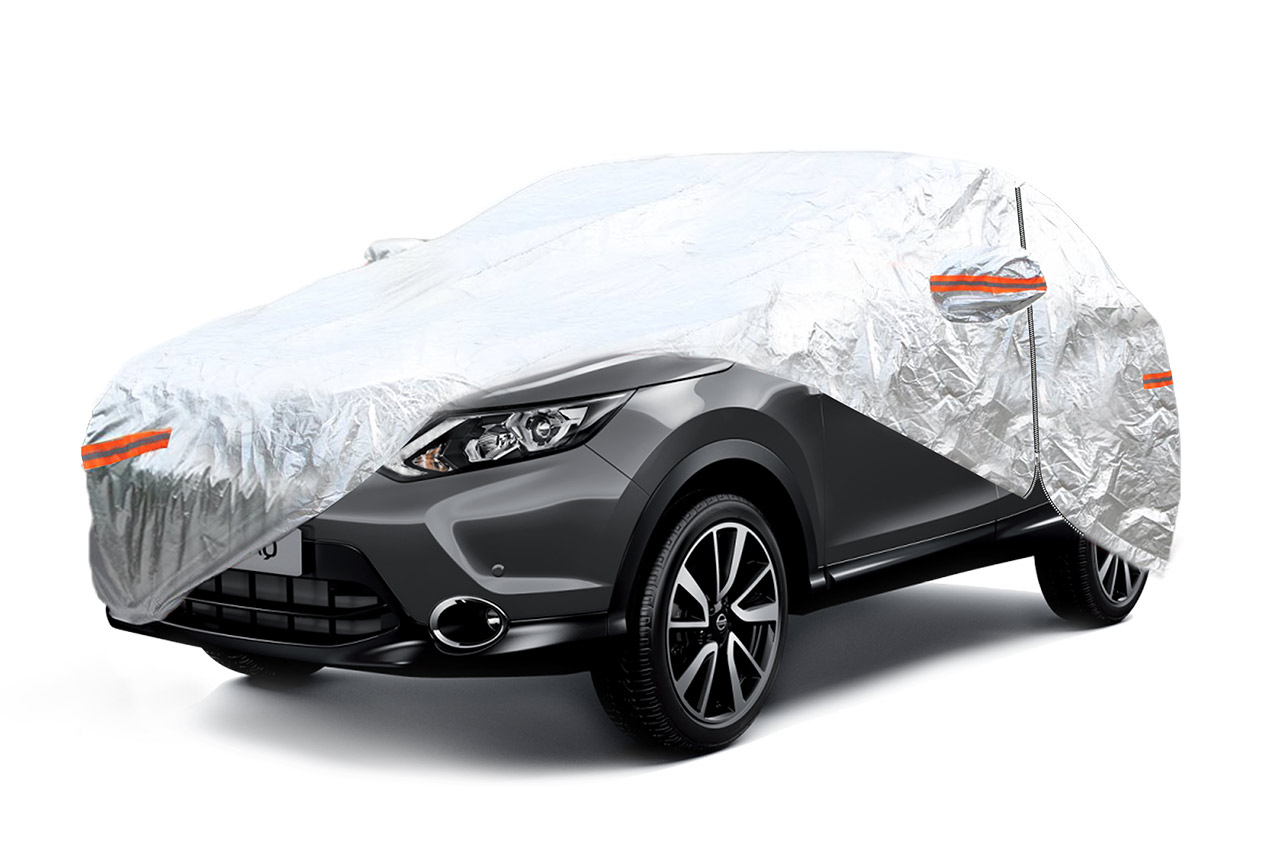 ALUMĪNIJA AUTO PĀRKLĀJS ar RĀVSLĒDZI, ATSTAROJOŠS, 120g + kokvilna, Sudraba krāsā, izmērs: SUV/VAN XL AMIO-01114 ALUMĪNIJA AUTO PĀRKLĀJS ar RĀVSLĒDZI, ATSTAROJOŠS, 120g + kokvilna, Sudraba krāsā, izmērs: SUV/VAN XL AMIO-01114