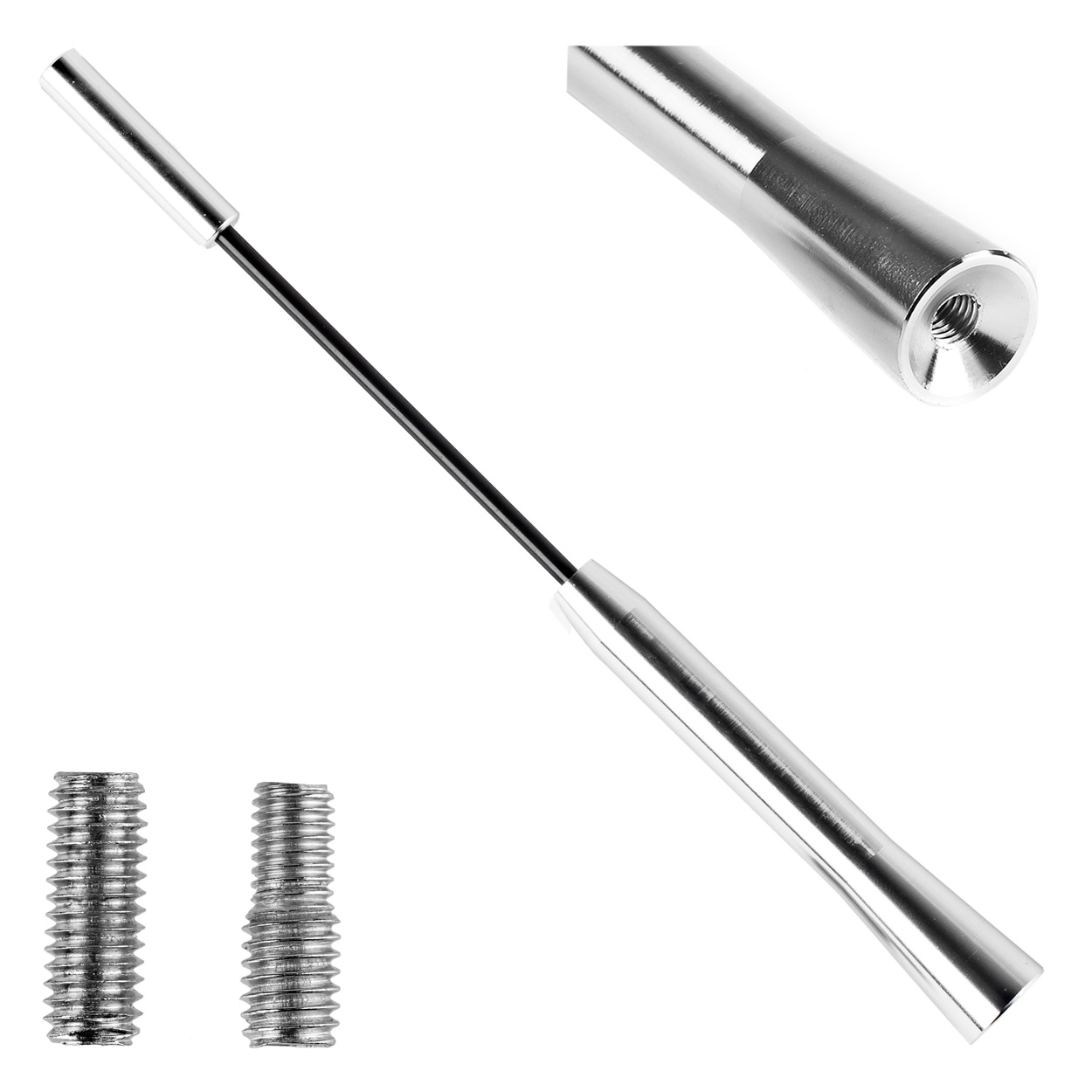 Automašīnas antenas masts 20 cm 5/6 mm adapteris ANTM05 AMIO-01294 Automašīnas antenas masts 20 cm 5/6 mm adapteris ANTM05 AMIO-01294