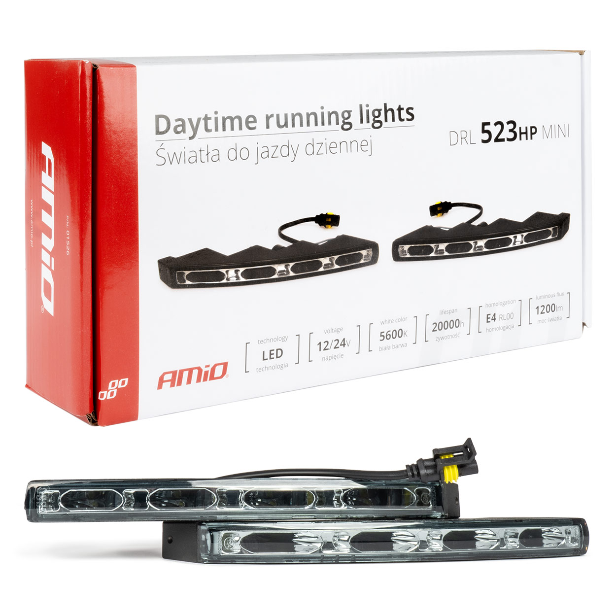 Dienas gaitas lukturi DRL 523HP mini AMIO-01526 Dienas gaitas lukturi DRL 523HP mini AMIO-01526