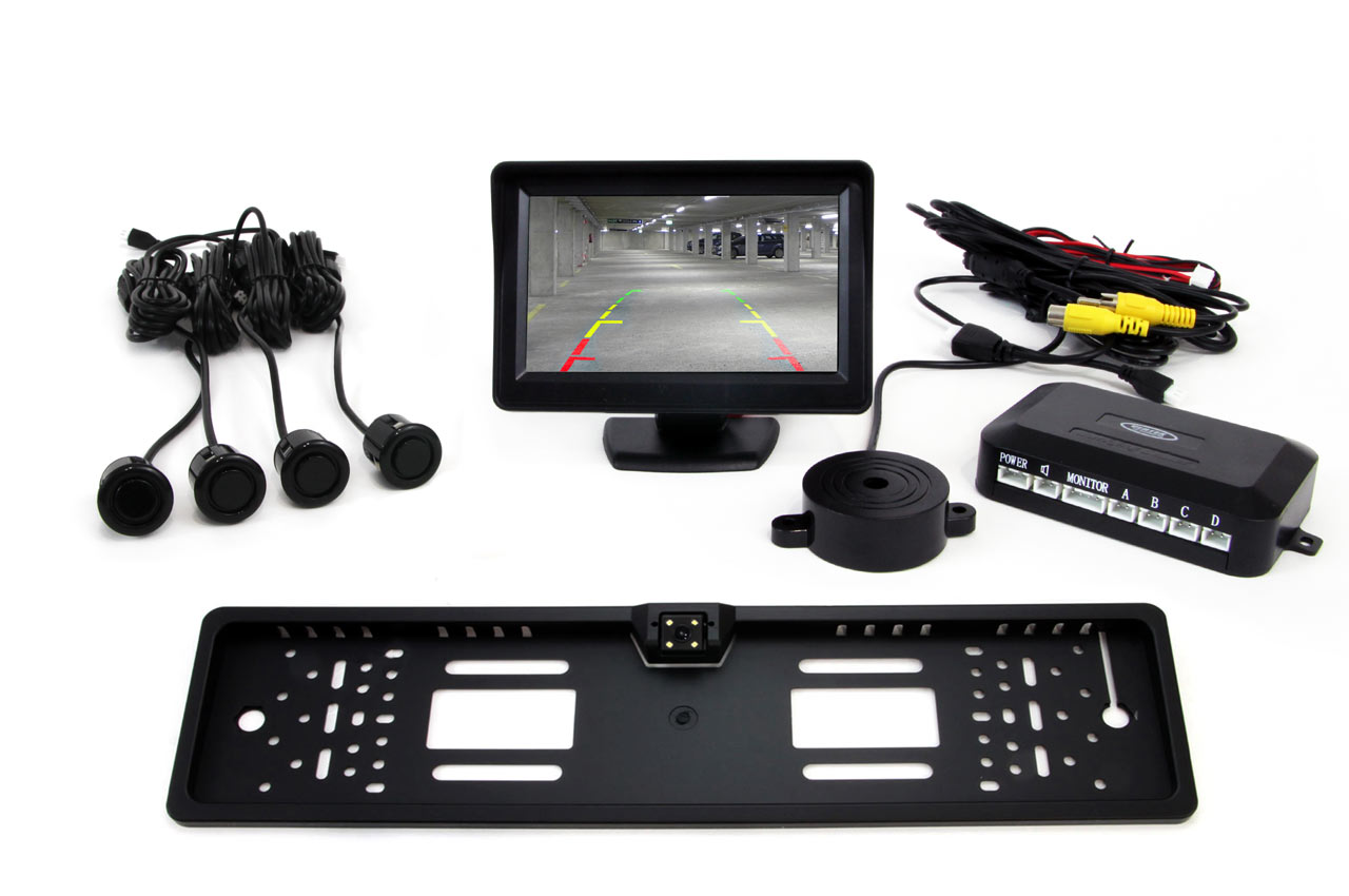Parkošanās palīgsistēma TFT01 4,3" ar CAM-402 LED 4 sensoriem, melna "GOLD" AMIO-01553 Parkošanās palīgsistēma TFT01 4,3" ar CAM-402 LED 4 sensoriem, melna "GOLD" AMIO-01553