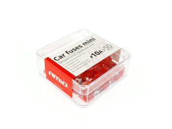 Automašīnas asmeņu drošinātāju mini kaste 50 gab. 10A AMIO-02219
