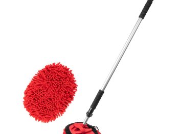 Mikrošķiedras teleskopiskā mazgāšanas birste 98-168 cm AMIO-02397