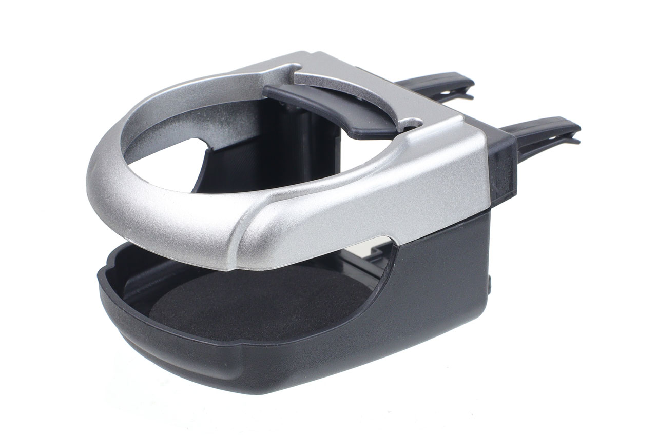 Ventilācijas atveres stiprinājumam paredzēts universāls dzērienu turētājs ar sudraba krāsu DH-04 AMIO-02494 Ventilācijas atveres stiprinājumam paredzēts universāls dzērienu turētājs ar sudraba krāsu DH-04 AMIO-02494