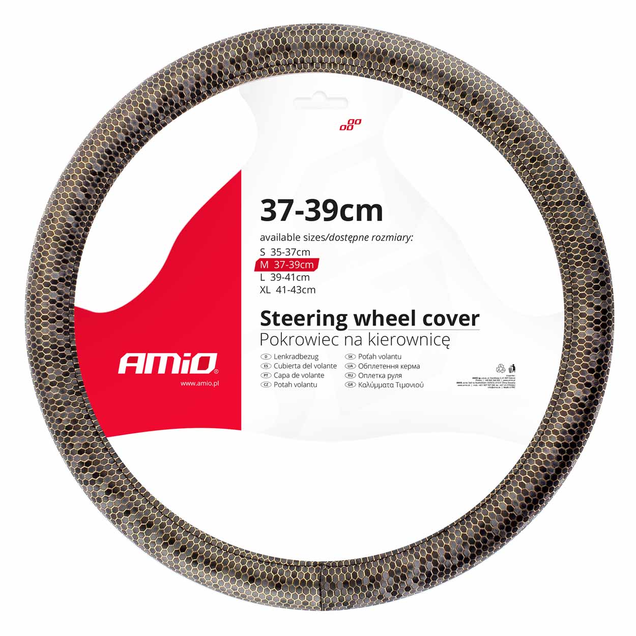 Stūres pārsegs SWC-37-M (37-39 cm) AMIO-02810 Stūres pārsegs SWC-37-M (37-39 cm) AMIO-02810