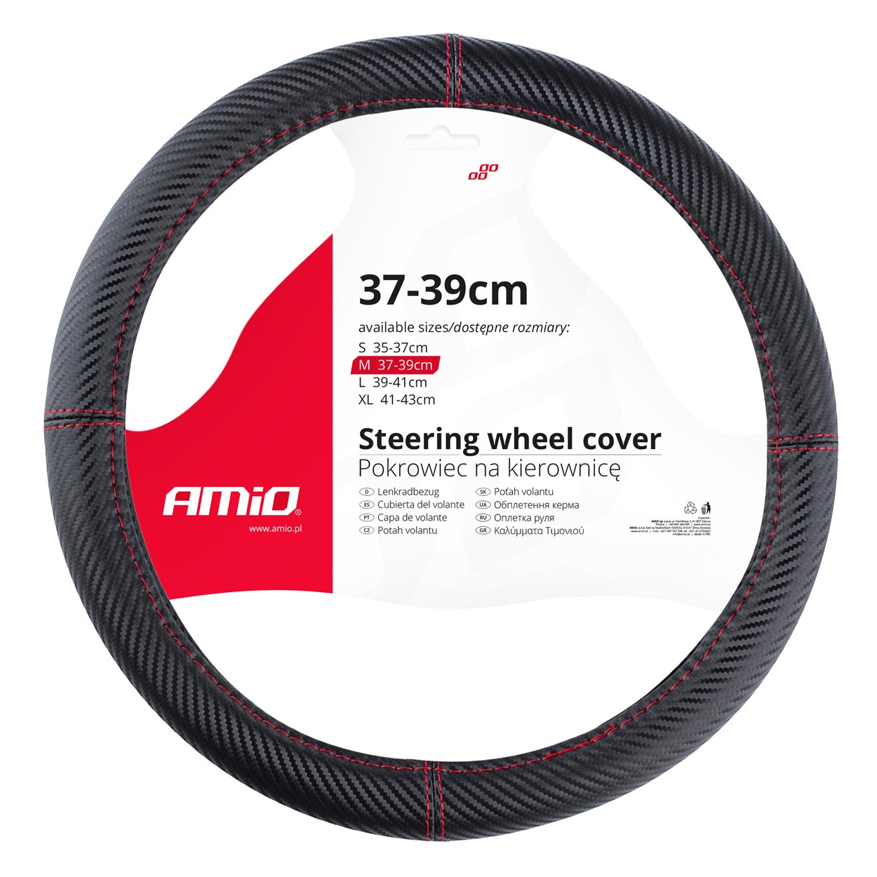 Stūres pārsegs SWC-38-M (37-39 cm) AMIO-02811 Stūres pārsegs SWC-38-M (37-39 cm) AMIO-02811