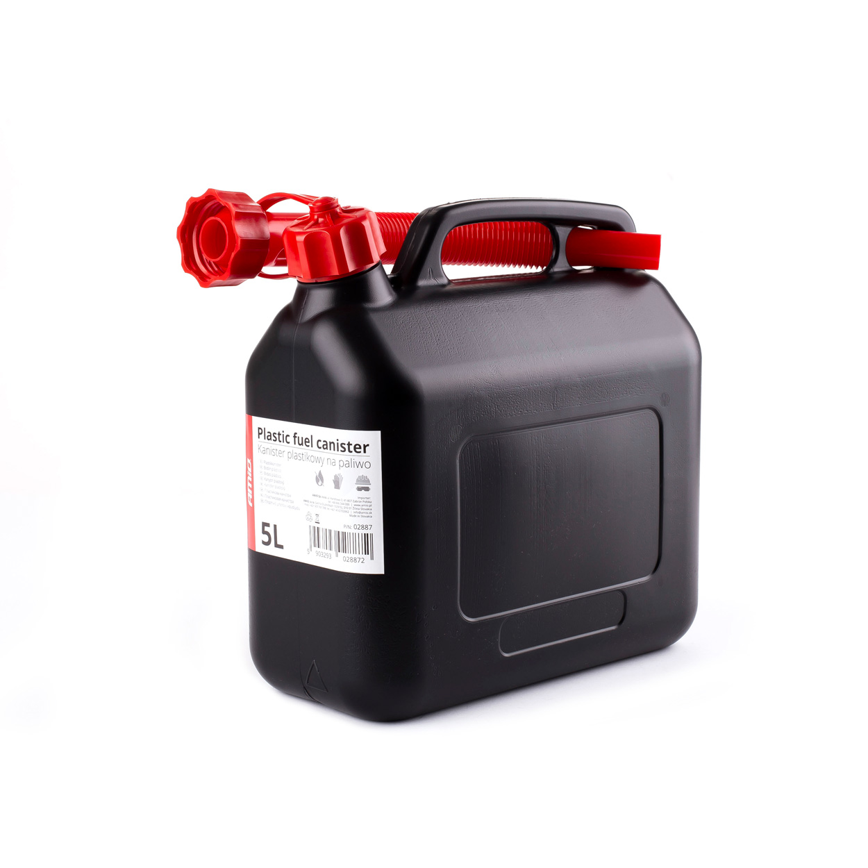 AMiO plastmasas degvielas kanna 5L, melna AMiO-02887 AMiO plastmasas degvielas kanna 5L, melna AMiO-02887