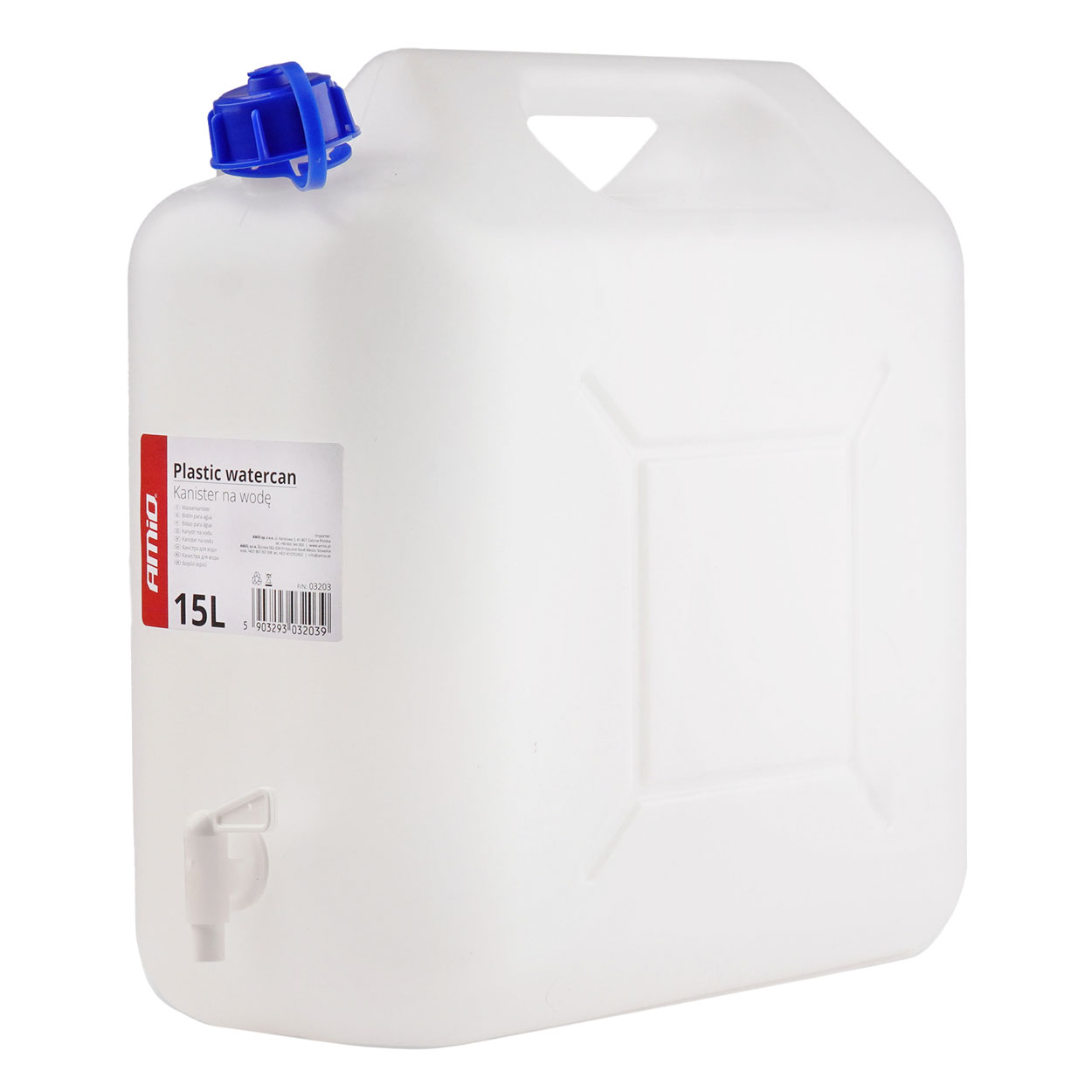 Ūdens kanna ar krānu 15L plastmasas AMIO-03203 Ūdens kanna ar krānu 15L plastmasas AMIO-03203