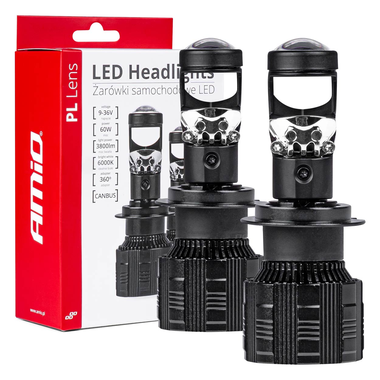 LED priekšējie lukturi H7 PL lēcu sērija AMiO-03668 LED priekšējie lukturi H7 PL lēcu sērija AMiO-03668