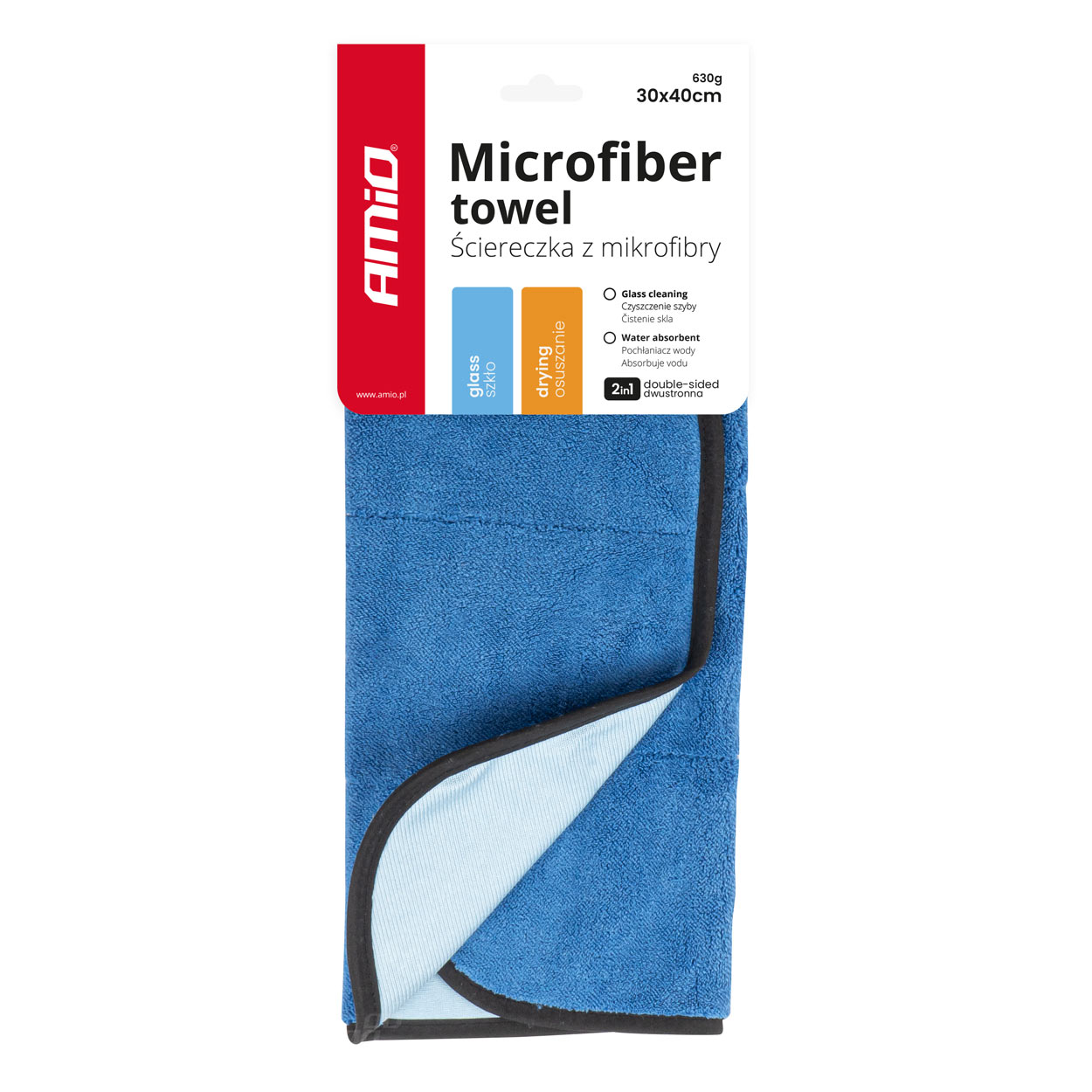 2in1 mikrošķiedras dvielis - žāvēšanai un stikla tīrīšanai 30x40cm 630g AMIO-03746 2in1 mikrošķiedras dvielis - žāvēšanai un stikla tīrīšanai 30x40cm 630g AMIO-03746
