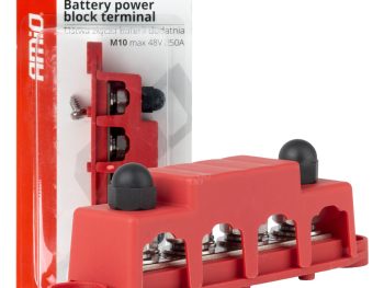 Zemējuma sadales bloks plus kopne M10 12V - 48V 250A AMIO-03812