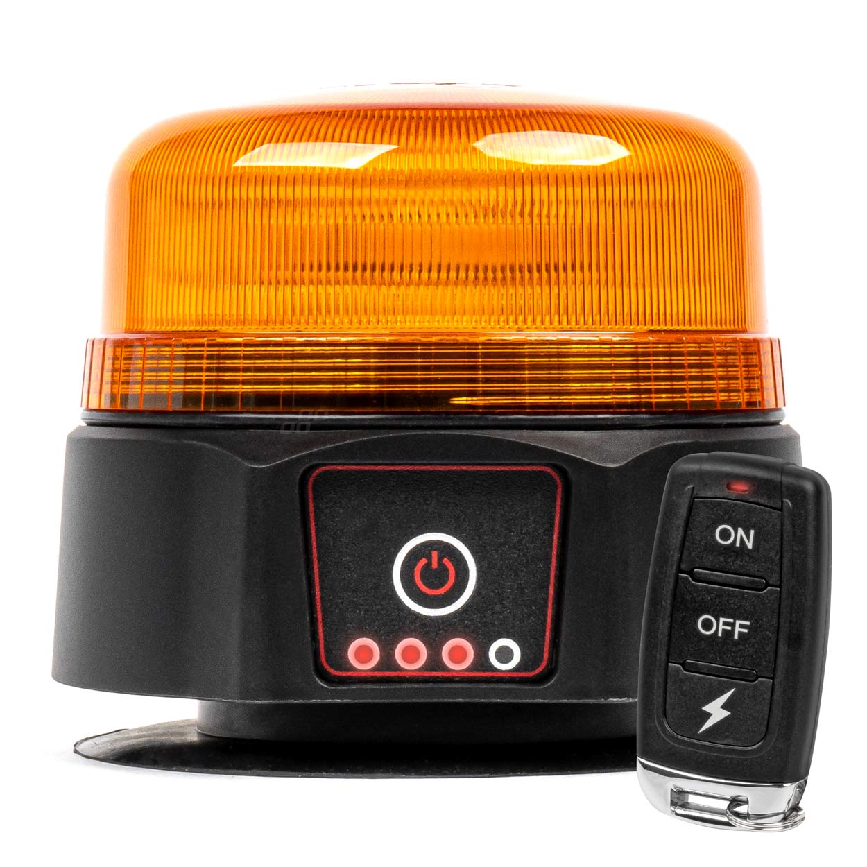 Bezvadu LED brīdinājuma lampa ar tālvadības pulti R65 R10 12/24V AMIO-03932 Bezvadu LED brīdinājuma lampa ar tālvadības pulti R65 R10 12/24V AMIO-03932