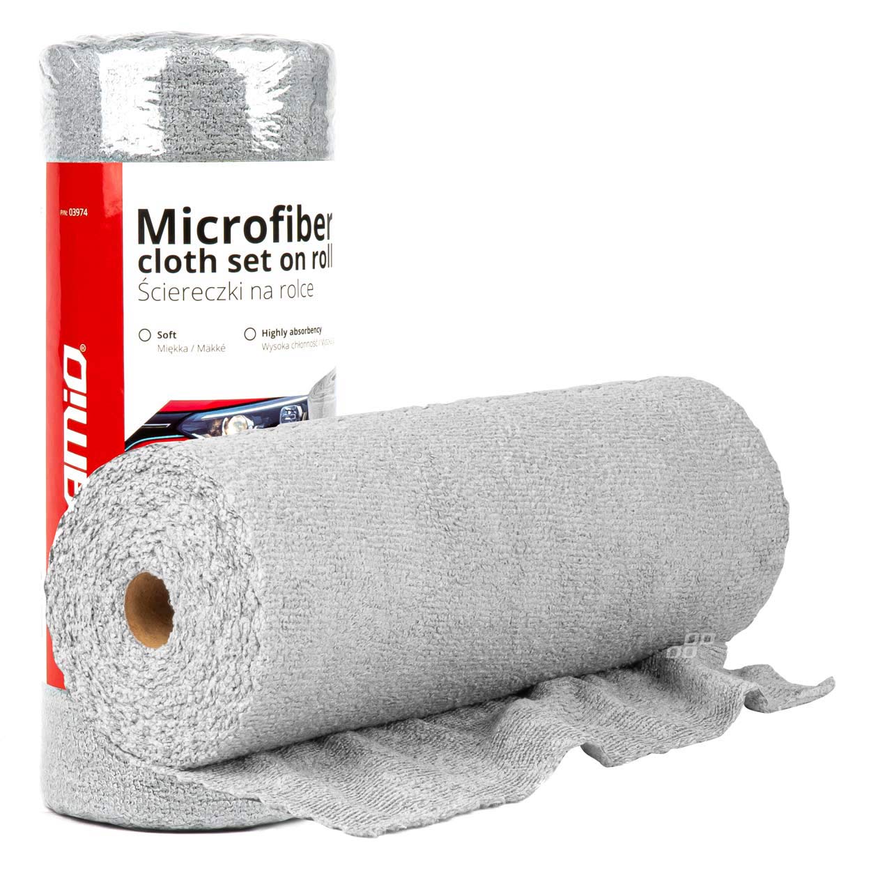 Mikrošķiedras lupatiņu komplekts rullī 30x30cm 120g AMIO-03974 Mikrošķiedras lupatiņu komplekts rullī 30x30cm 120g AMIO-03974