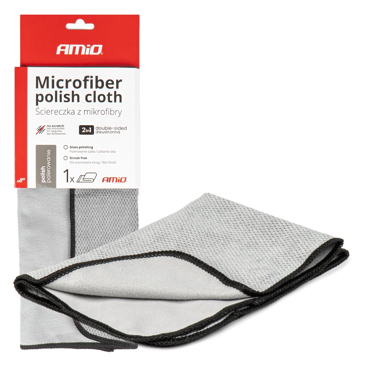 Mikrošķiedras lupatiņa pulēšanai 30x40cm 230g AMIO-03975 Mikrošķiedras lupatiņa pulēšanai 30x40cm 230g AMIO-03975