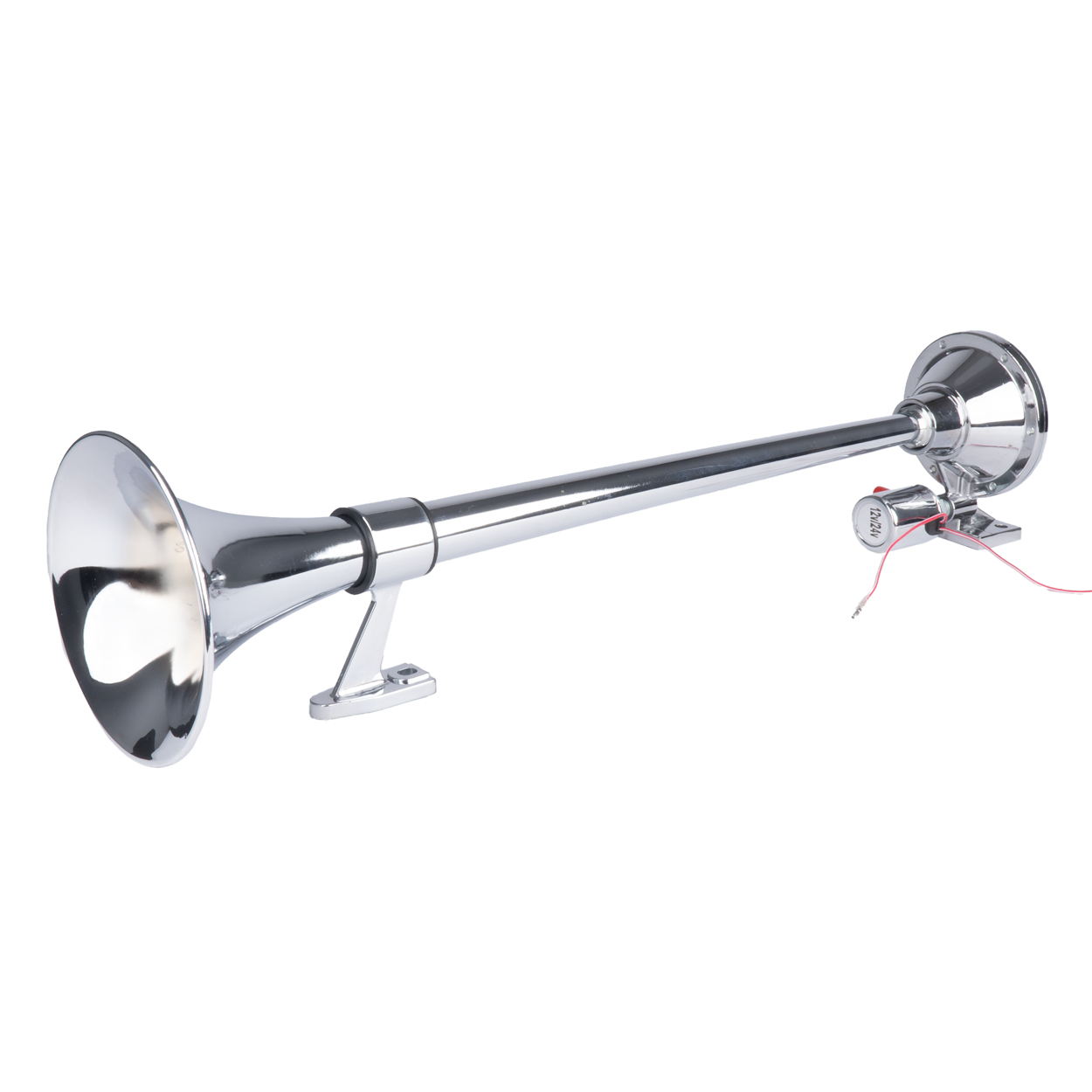 Skaņas signāls taurei, hroms, 640 mm, 12V, 24V, AMIO-04076 Skaņas signāls taurei, hroms, 640 mm, 12V, 24V, AMIO-04076