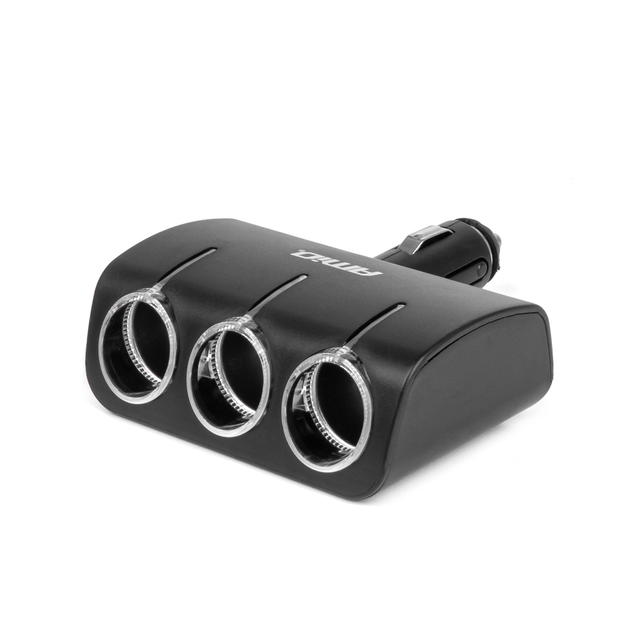 Trīskāršā pagarinātāja kontaktligzda 12/24V 120W 90° AMIO-04358 Trīskāršā pagarinātāja kontaktligzda 12/24V 120W 90° AMIO-04358