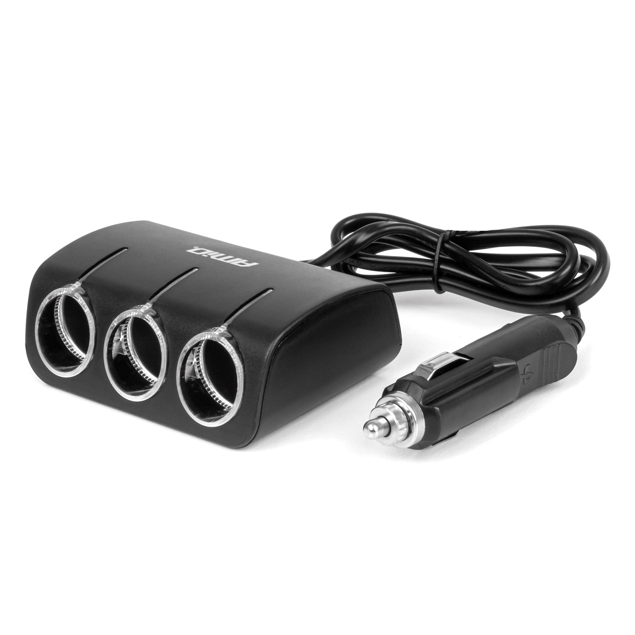 Trīskāršā pagarinātāja kontaktligzda 12/24V 120W 80cm AMIO-04359 Trīskāršā pagarinātāja kontaktligzda 12/24V 120W 80cm AMIO-04359