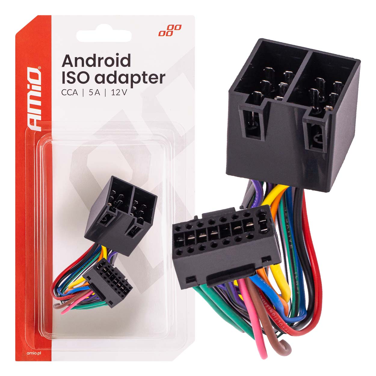 Android ISO adapteris CCA 5A 12V AMIO-04442 Android ISO adapteris CCA 5A 12V AMIO-04442