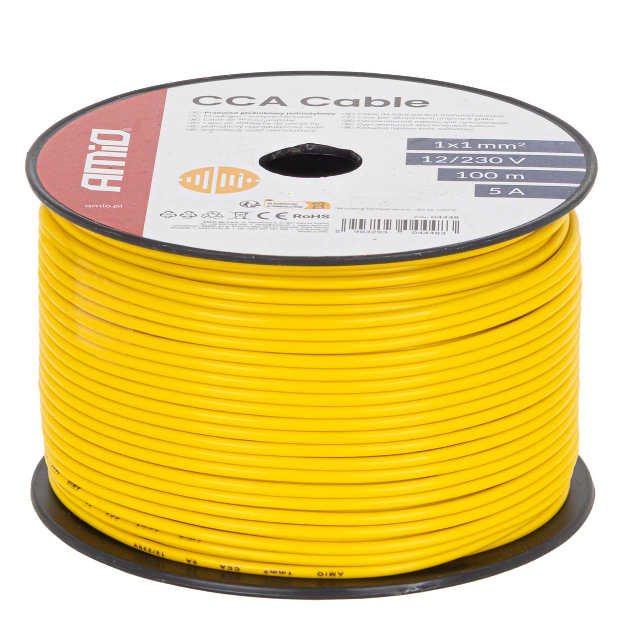 CCA kabelis CCA 1x1mm2 100m 5A 12/230V AMIO-04448 CCA kabelis CCA 1x1mm2 100m 5A 12/230V AMIO-04448