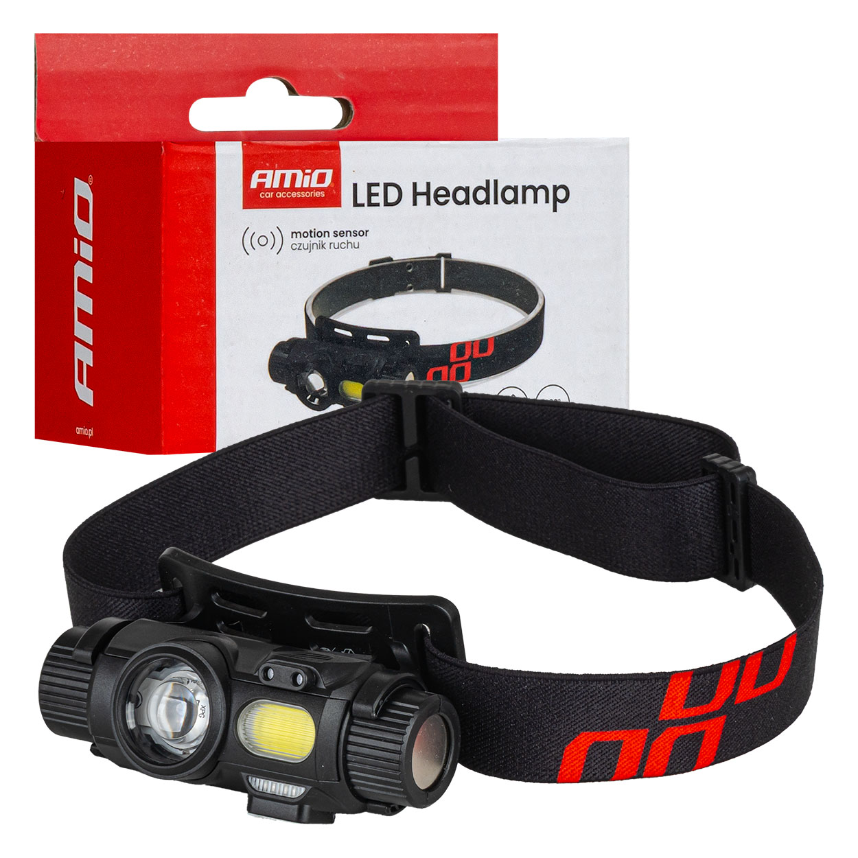 LED galvas lukturis XPG+COB 1200mAh (akumulators) AMIO-04662 LED galvas lukturis XPG+COB 1200mAh (akumulators) AMIO-04662