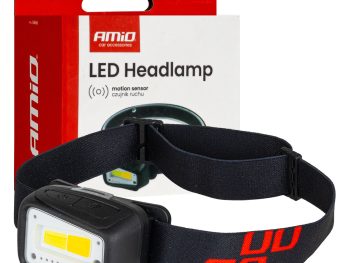 LED galvas lukturis COB 1800mAh (akumulators) AMIO-04666