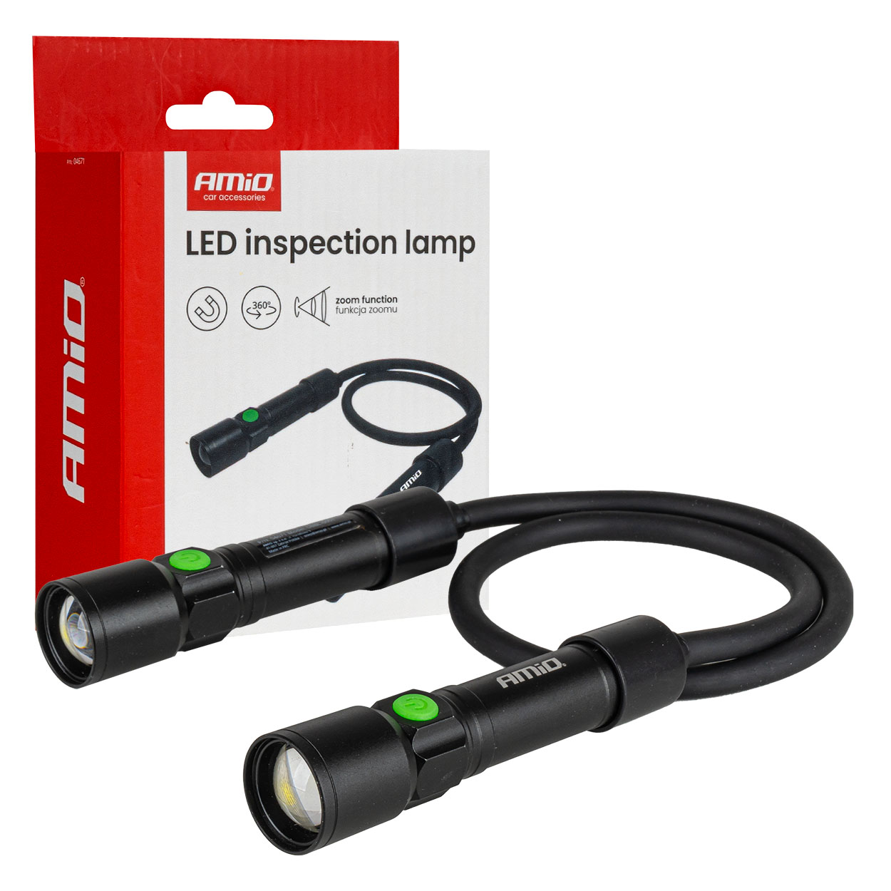 LED pārbaudes lampas 2xP50 1000mAh (akumulators) AMIO-04671 LED pārbaudes lampas 2xP50 1000mAh (akumulators) AMIO-04671