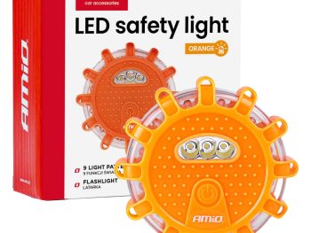 LED drošības gaisma 3xAAA IP65 12SMD + 3SMD AMIO-04828