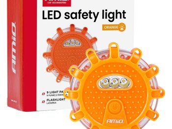 LED drošības lukturis 12SMD+3SMD 650mAh (akumulators) AMIO-04829