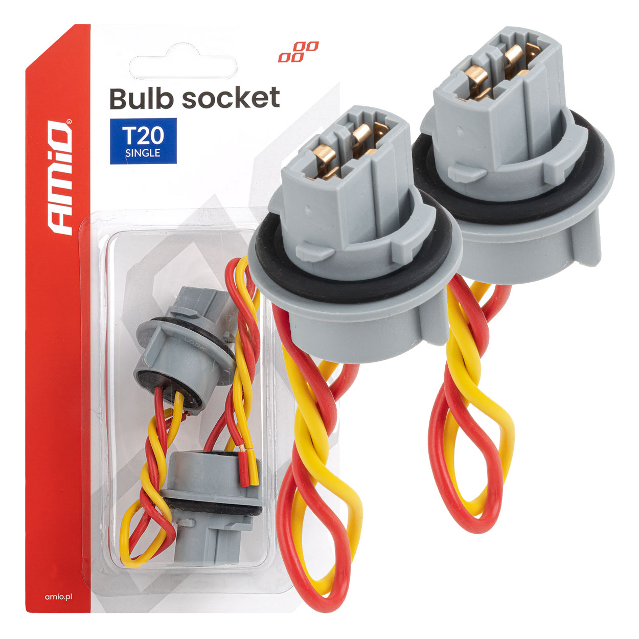 Spuldzes patrona T20 LED 12V W21W WY21W W3x16d 7440 T20 2 gab. AMIO-04833 Spuldzes patrona T20 LED 12V W21W WY21W W3x16d 7440 T20 2 gab. AMIO-04833