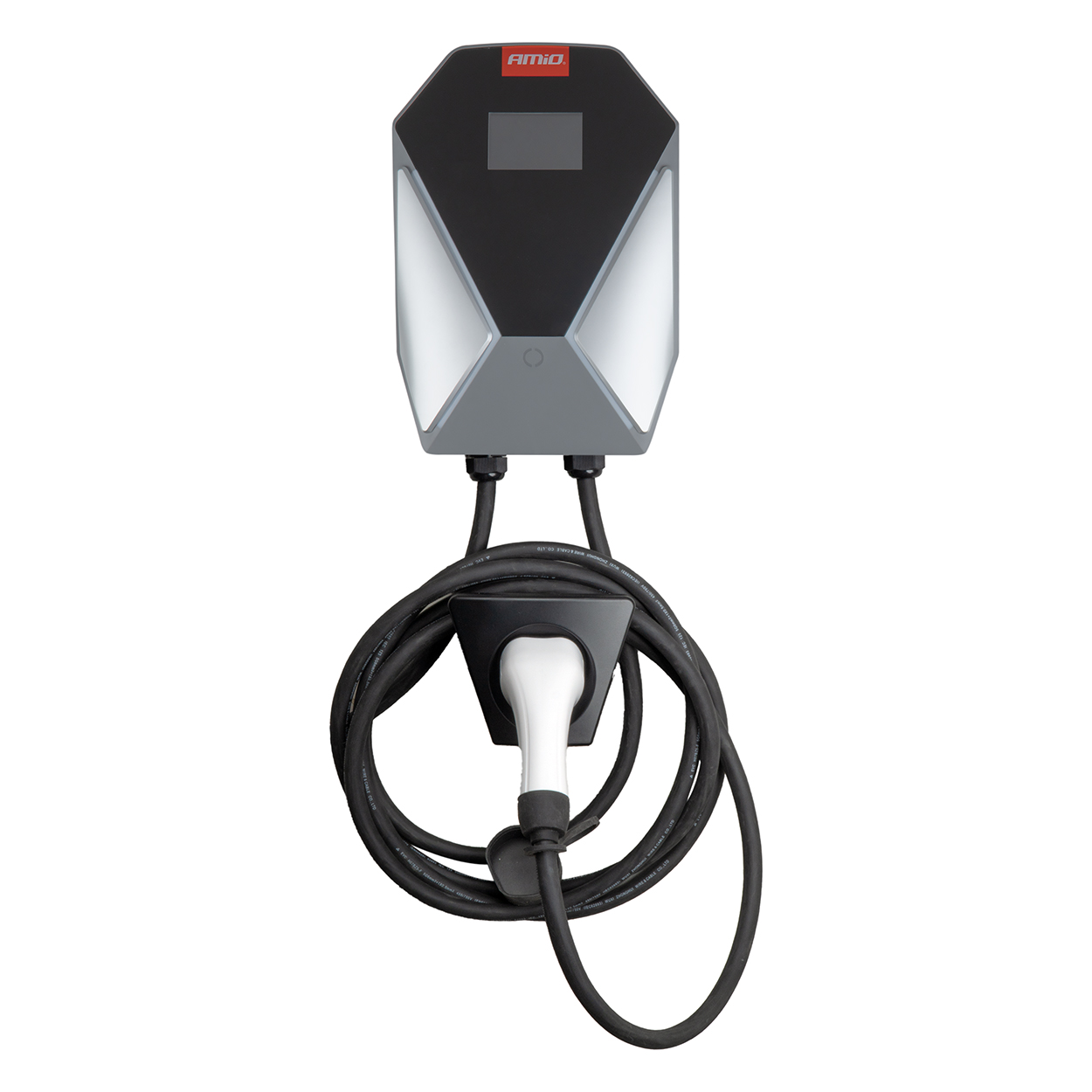 Sienas elektroauto lādētājs trīsfāžu 11kW 16A 400V AMIO-04842 Sienas elektroauto lādētājs trīsfāžu 11kW 16A 400V AMIO-04842