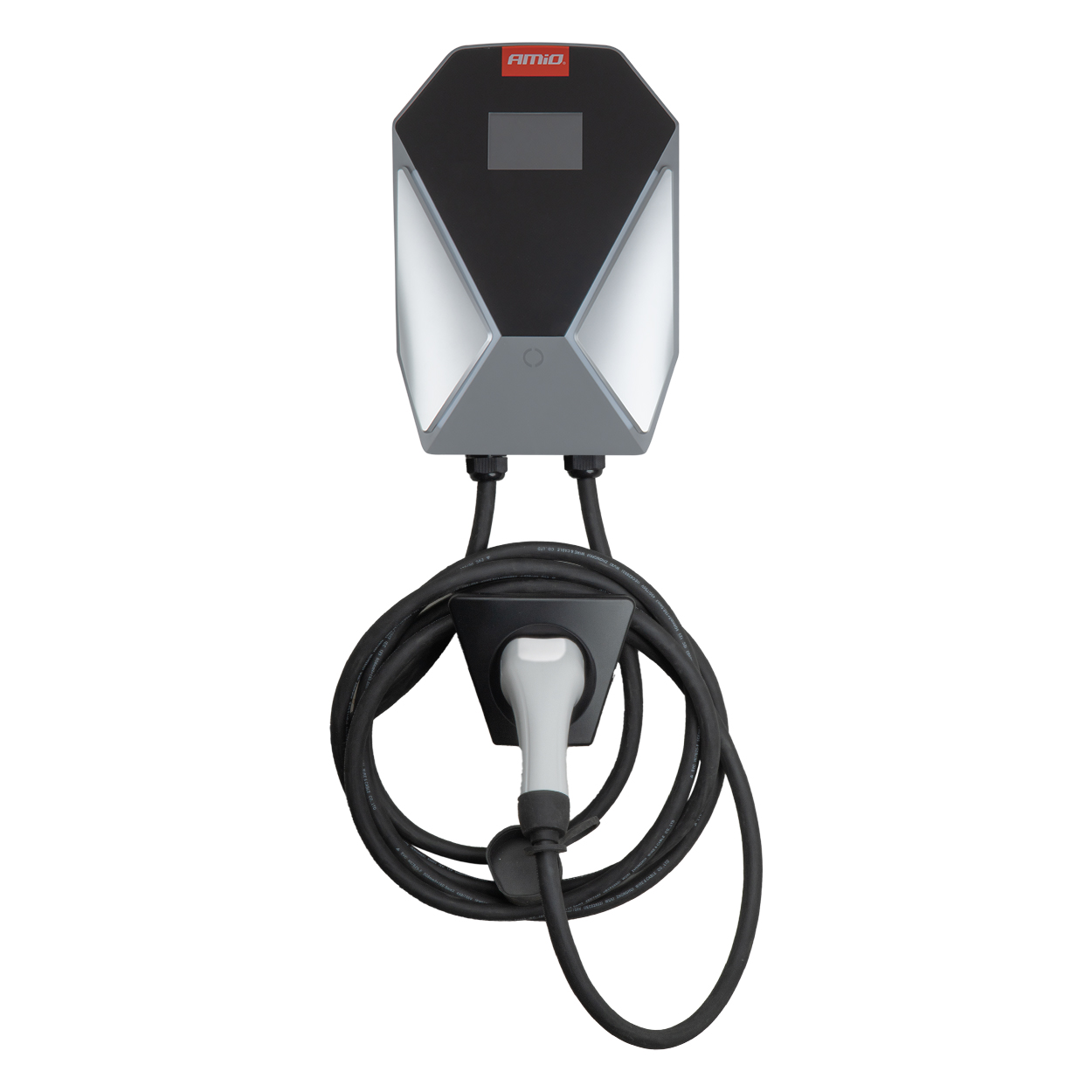 Sienas elektroauto lādētājs trīsfāžu 22kW 32A 400V AMIO-04843 Sienas elektroauto lādētājs trīsfāžu 22kW 32A 400V AMIO-04843