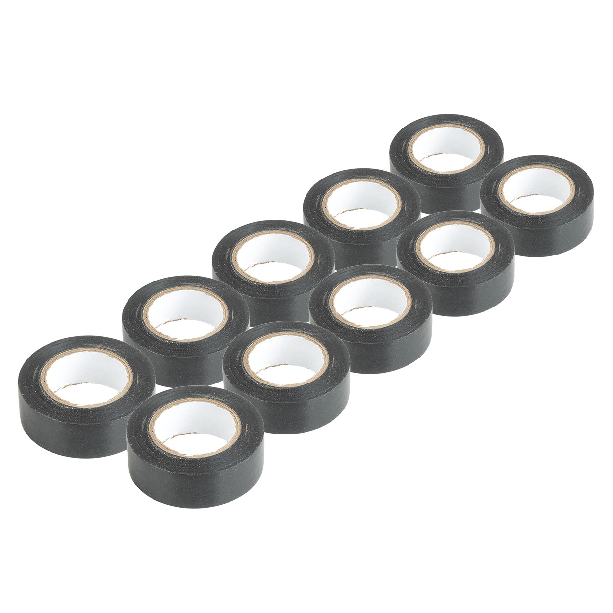 Melnu PVC izolācijas lentu komplekts 10 gab. 19 mm x 20 m x 0,13 mm AMIO-04844 Melnu PVC izolācijas lentu komplekts 10 gab. 19 mm x 20 m x 0,13 mm AMIO-04844