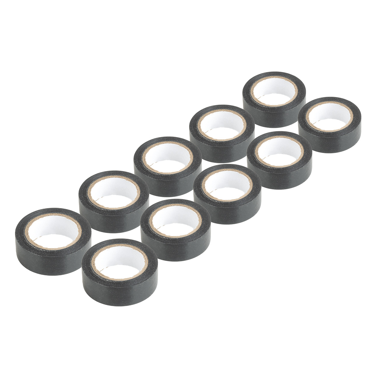 Melnu PVC izolācijas lentu komplekts 10 gab. 19 mm x 10 m x 0,13 mm AMIO-04845 Melnu PVC izolācijas lentu komplekts 10 gab. 19 mm x 10 m x 0,13 mm AMIO-04845