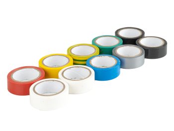 Daudzkrāsainu PVC izolācijas lentu komplekts 10 gab. 18 mm x 5,5 m x 0,13 mm AMIO-04846