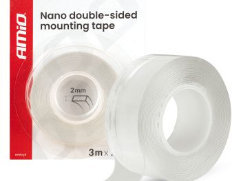 Atkārtoti lietojama nano abpusēja montāžas lente 20 mm x 3 m x 1 mm AMIO-04847