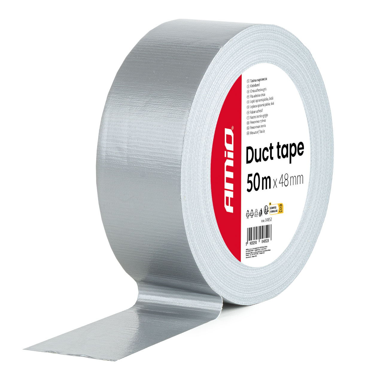 Pelēka līmlente, 48 mm x 50 m x 0,19 mm AMIO-04852 Pelēka līmlente, 48 mm x 50 m x 0,19 mm AMIO-04852
