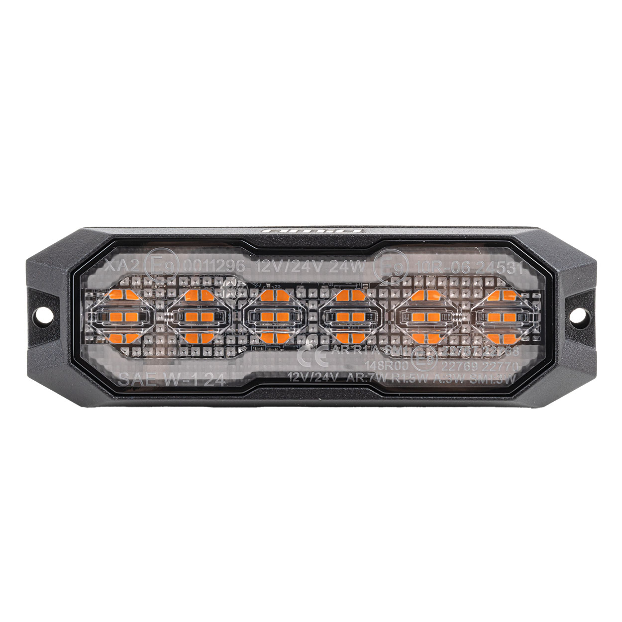 LED brīdinājuma lampa R65 R148 12V 24V 24W AMIO-04861 LED brīdinājuma lampa R65 R148 12V 24V 24W AMIO-04861