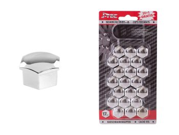 Skrūvju vāciņi 17 mm hromēti
