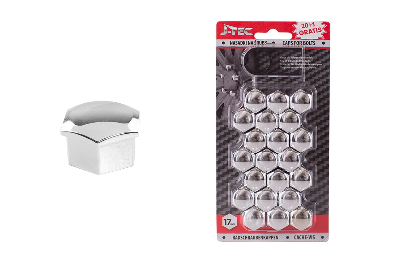 Skrūvju vāciņi 17 mm hromēti Skrūvju vāciņi 17 mm hromēti