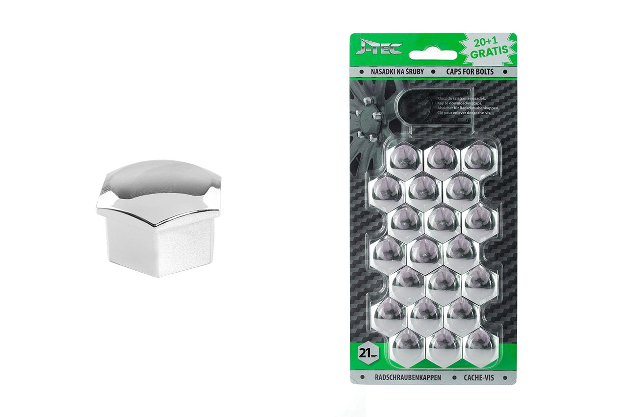 Skrūvju vāciņi 21 mm hromēti Skrūvju vāciņi 21 mm hromēti